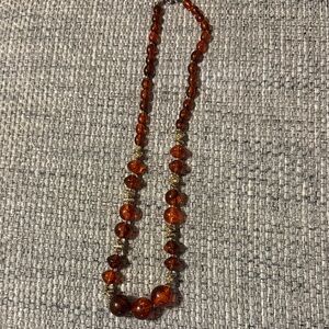 Elegant Amber Beaded Necklace